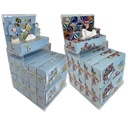 Starter Kit 2 : 22 boîtes 3D DECO de mouchoirs (11 &quot;Le Petit Prince&quot; + 11 &quot;Psykadelic&quot;) + 2 présentoirs en plexiglas