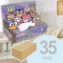 [MC035-PEB1R09H-OPAN001T001M05] 35 facial tissues 3D DECO boxes, design "Owls"