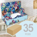 35 boîtes 3D DECO de mouchoirs, modèle "Psykadélic"